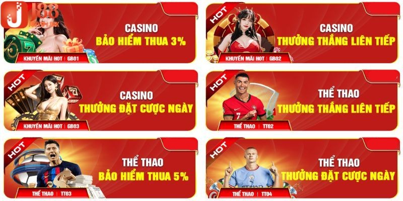 Ưu đãi dành riêng cho sảnh cược Thể thao và Casino
